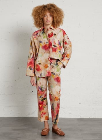 Printed shirt with classic collar MOMONI Multicolored